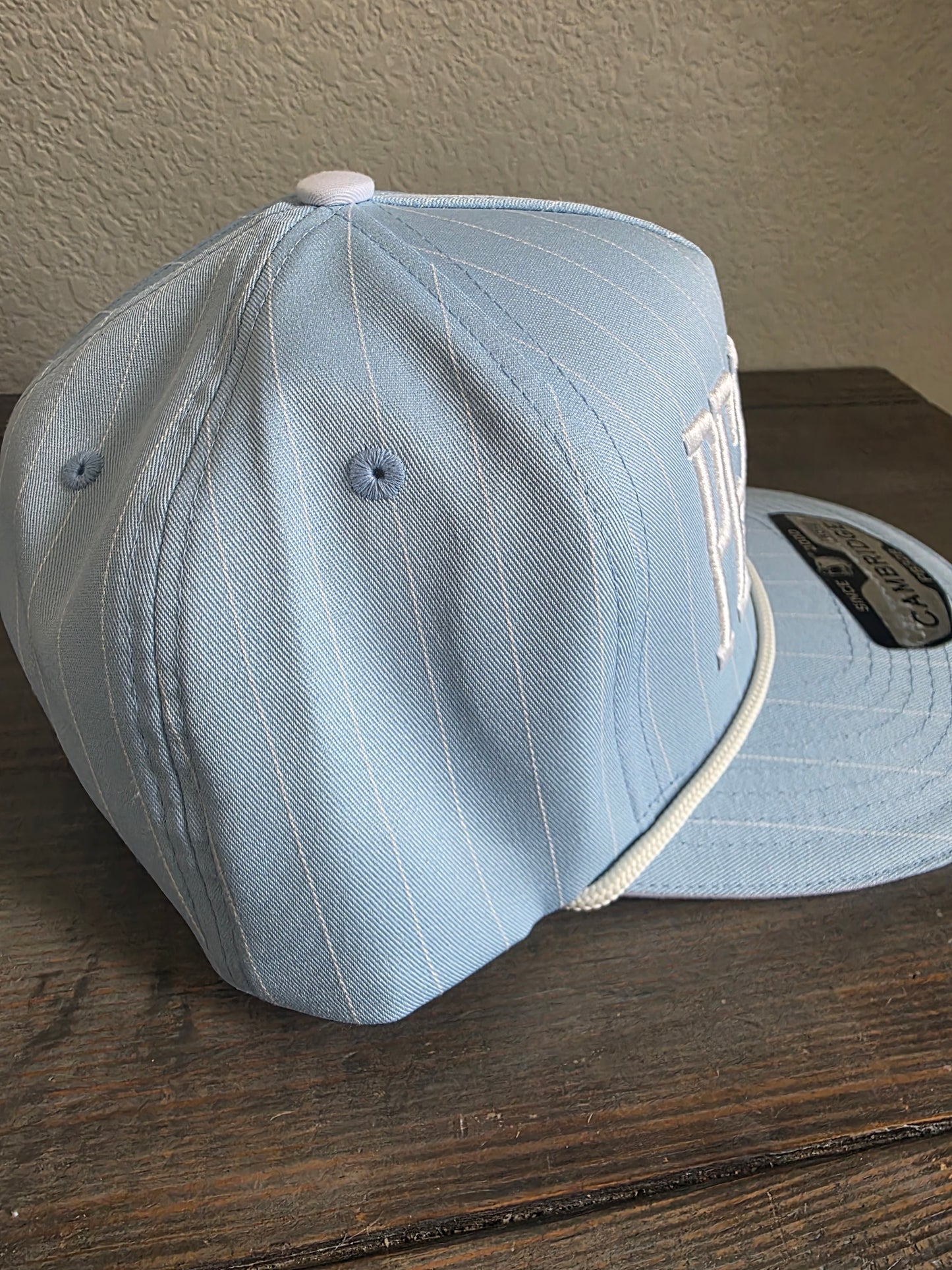 3D Puff Embroidered Pinstripe Rope Hat