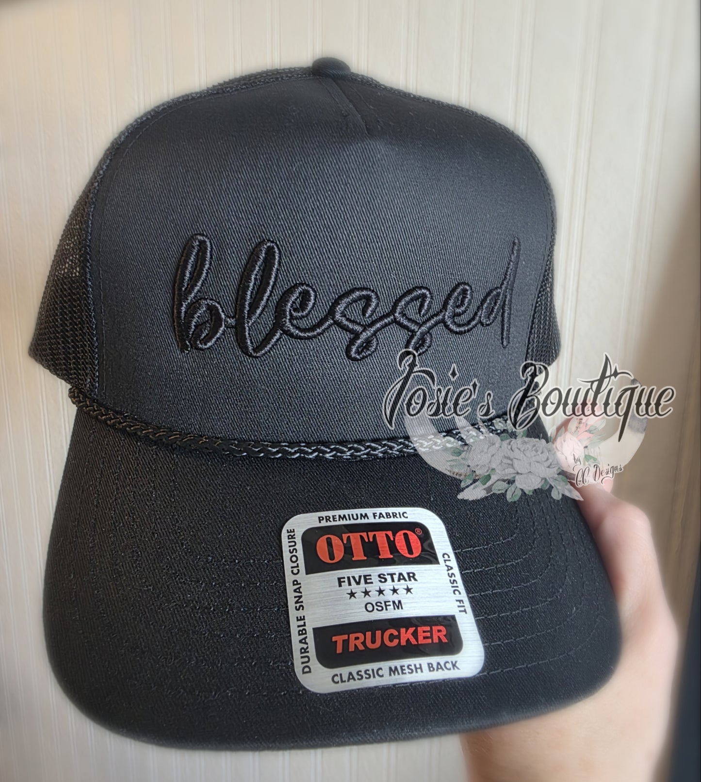 3d Puff Embroidered "blessed" Hat