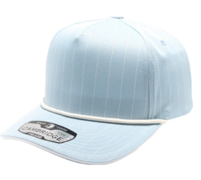 3D Puff Embroidered Pinstripe Rope Hat