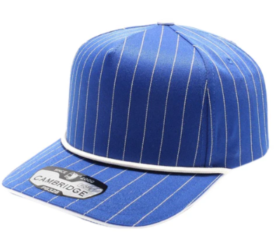 3D Puff Embroidered Pinstripe Rope Hat