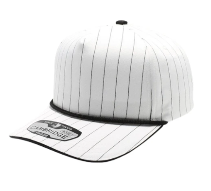 3D Puff Embroidered Pinstripe Rope Hat