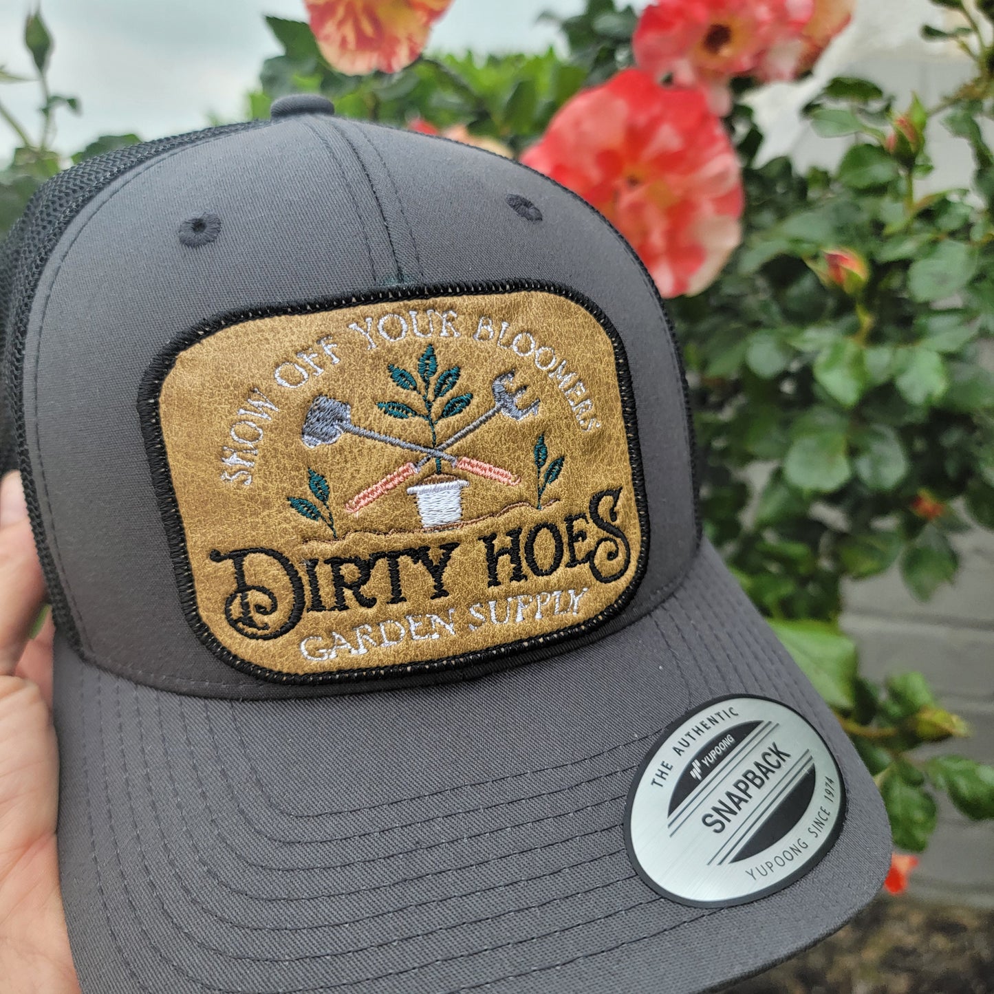 "Dirty Hoes Garden Supply" Leather Patch Hat