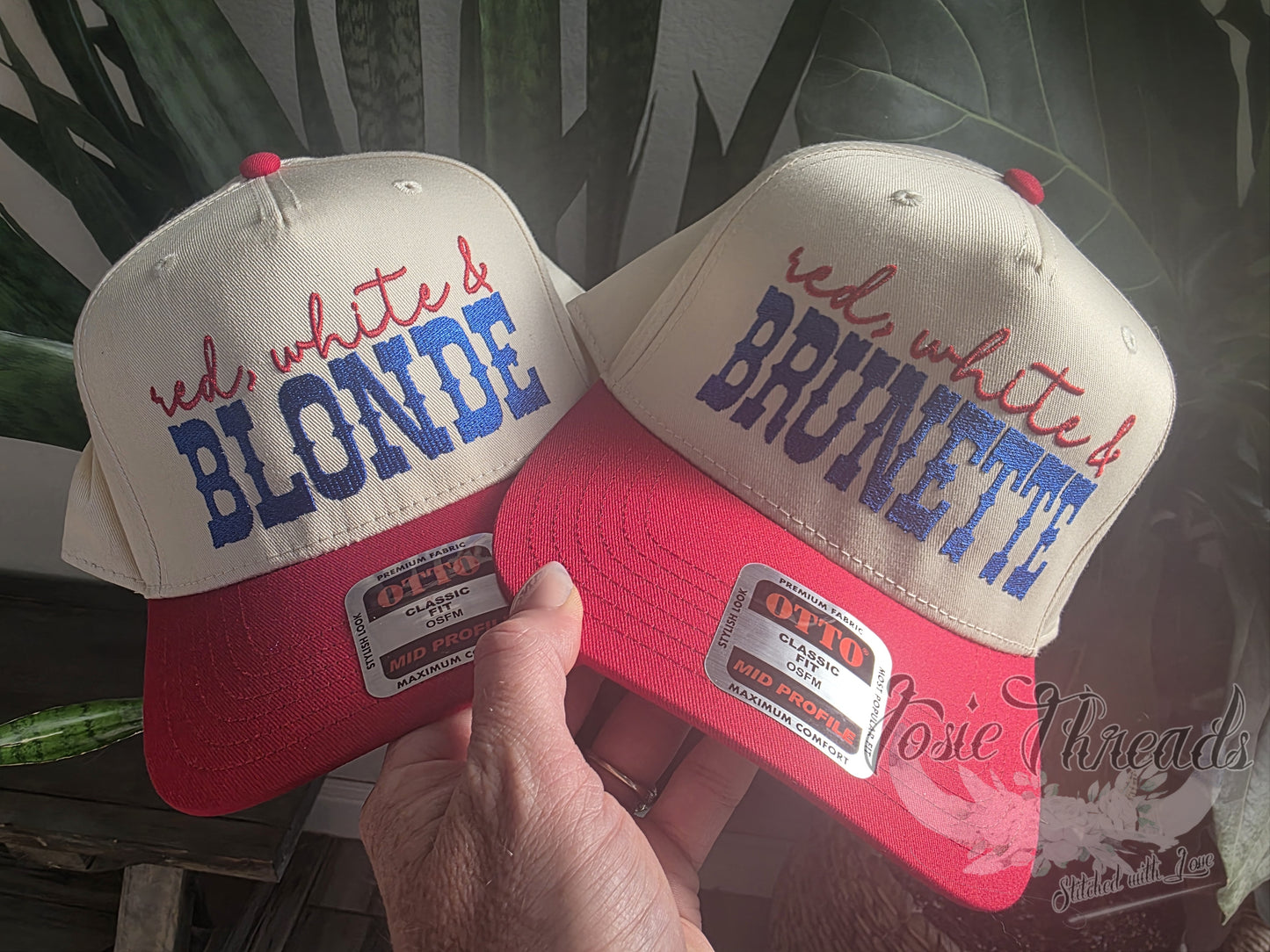 RWB Blonde & Brunette Caps❤️