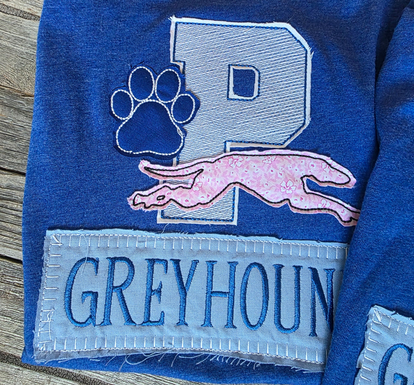 Toddler & Prek Sketch Applique Greyhounds Shirt/Sweatshirt