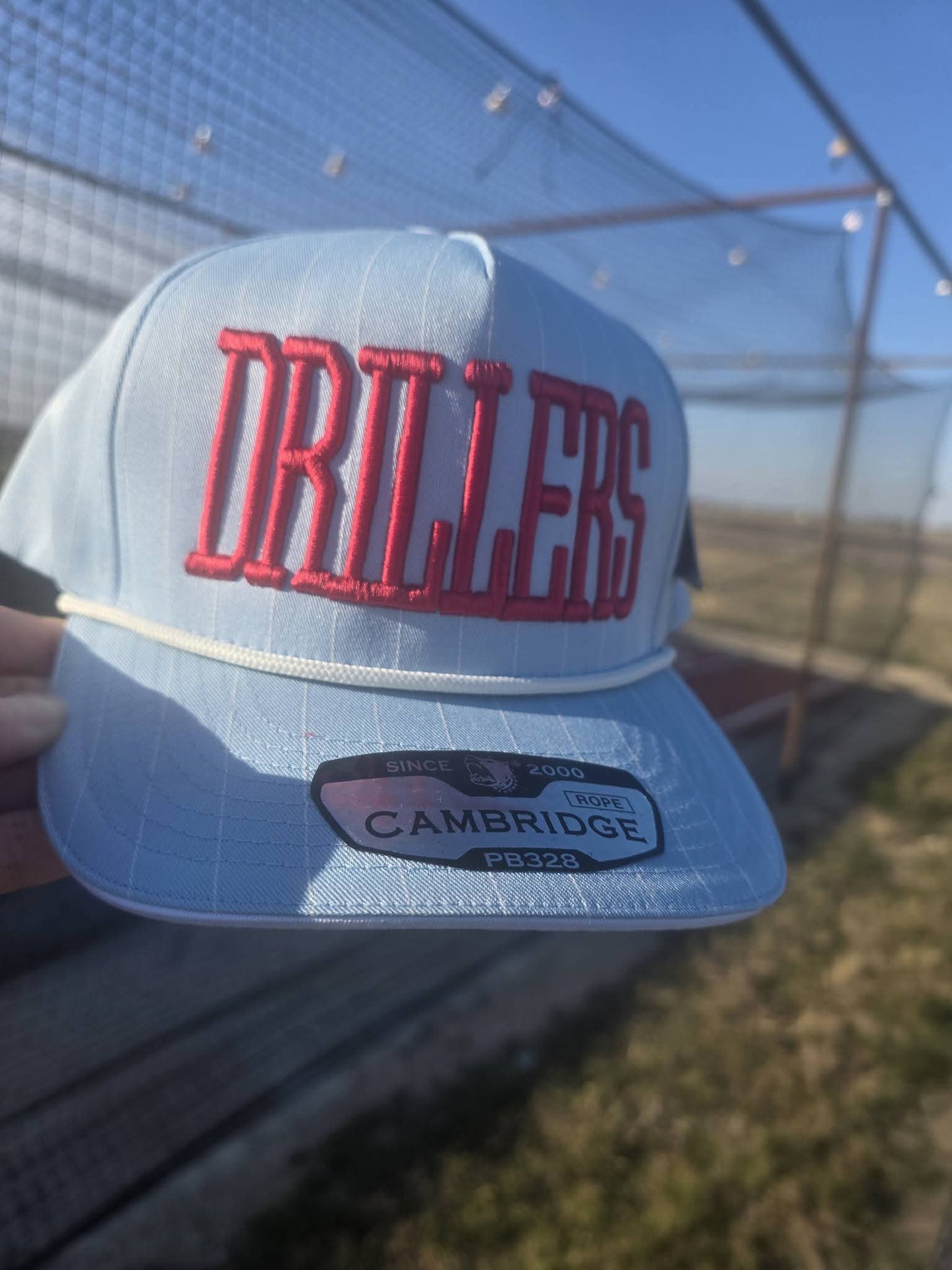 3D Puff Embroidered Pinstripe Rope Hat