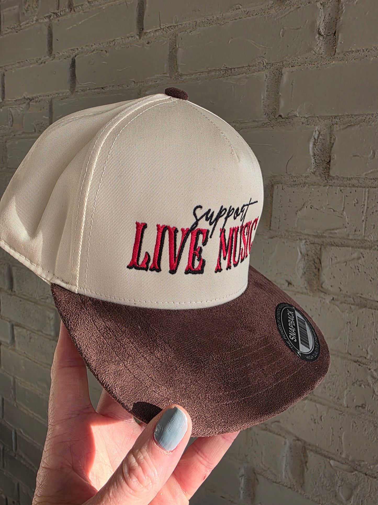 Support Live Music Suede Bill Hat