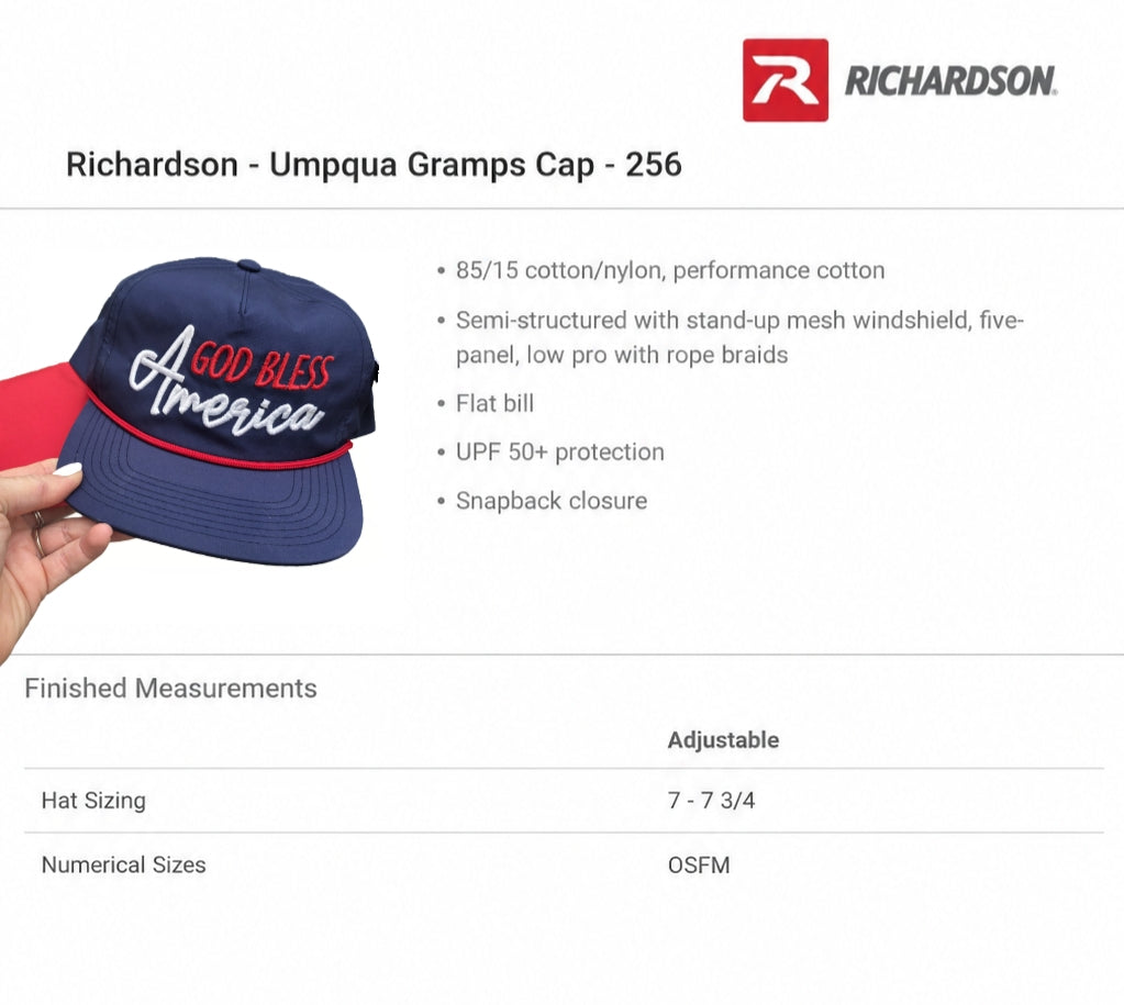 God Bless America Rope Hat