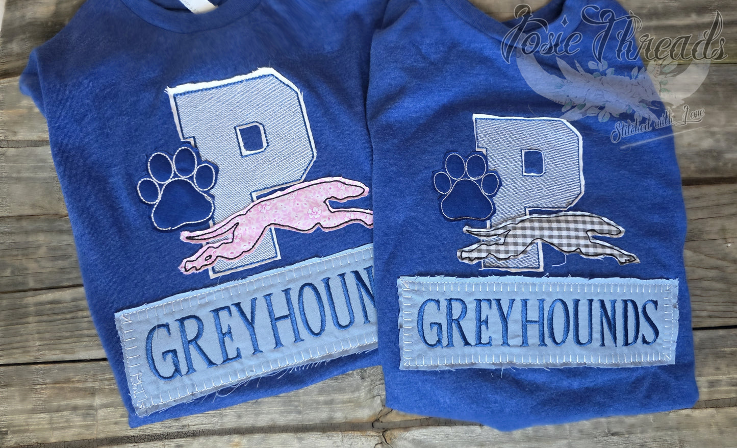 Toddler & Prek Sketch Applique Greyhounds Shirt/Sweatshirt