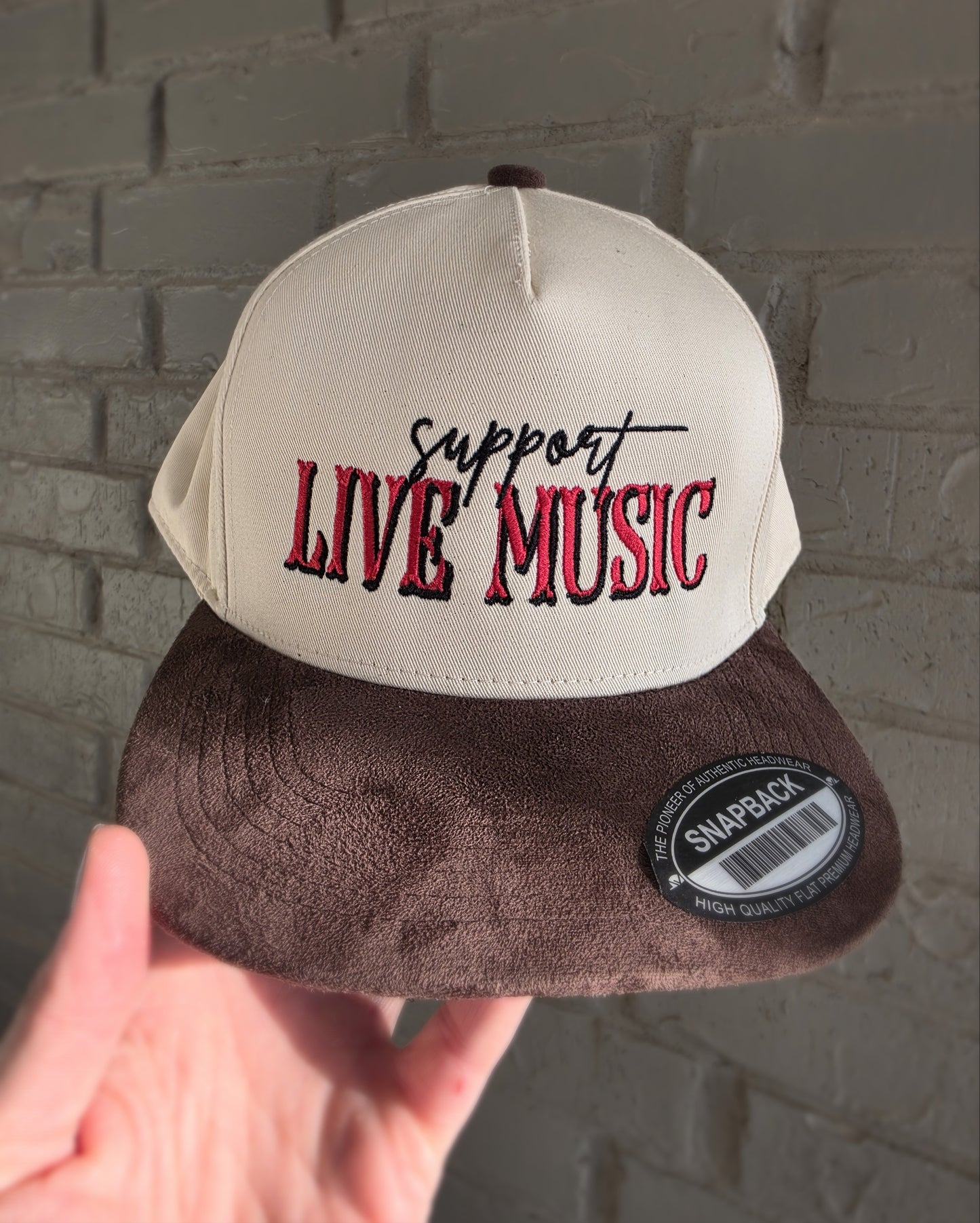Support Live Music Suede Bill Hat