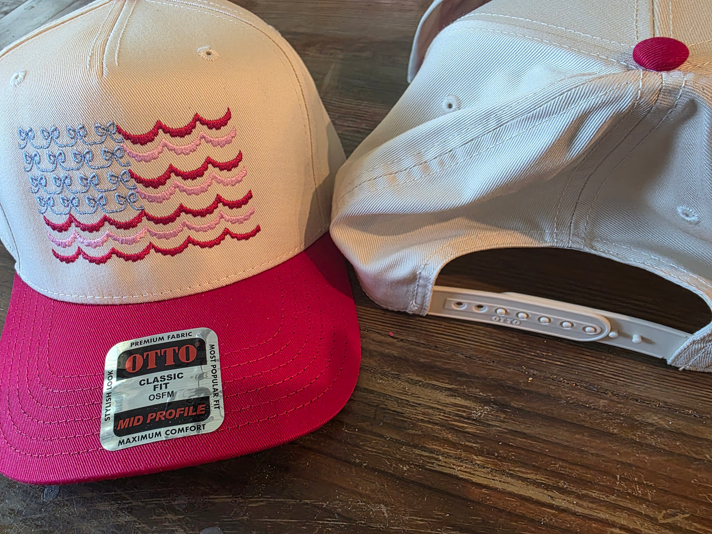 Scalloped Bow USA Flag Hat