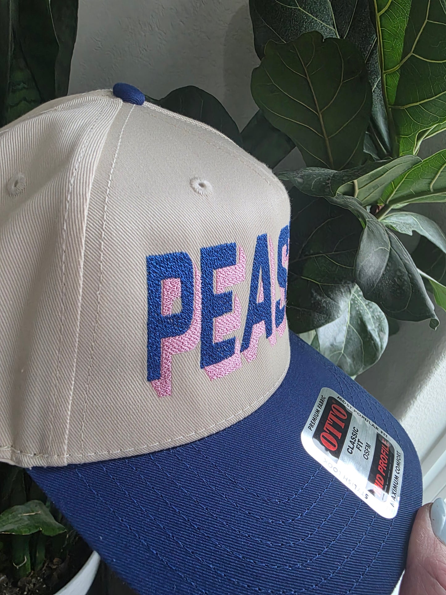 Peaster Shadow Font Two-Tone Hat