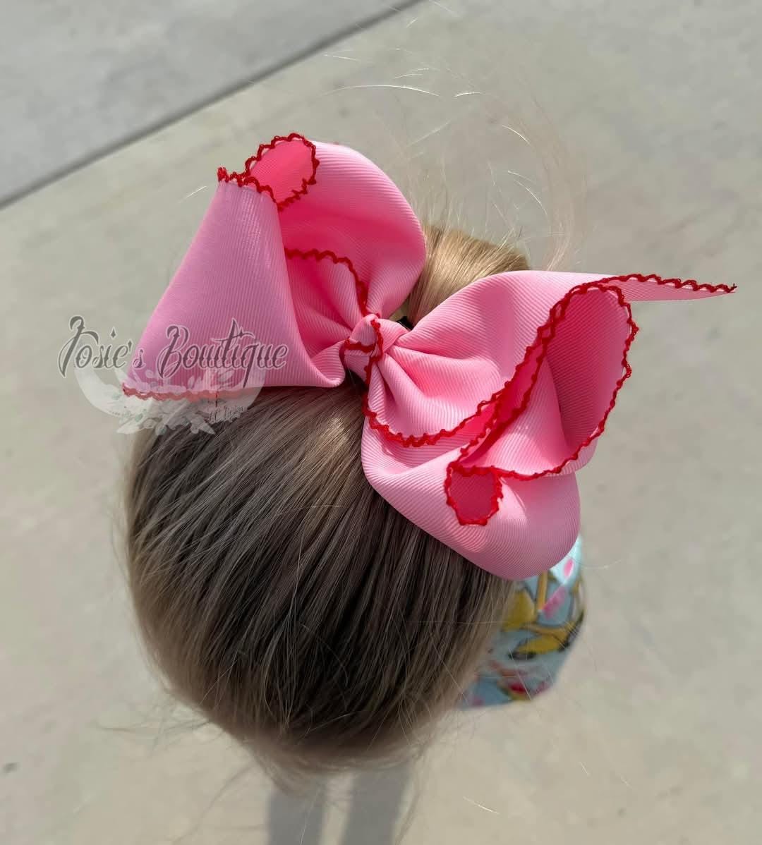 Beautiful Moonstitch Boutique Bows • Stacked Boutique Bows on Nylon or Clip • Gorgeous Baby Bows made with Love  • 2.25" Grossgrain