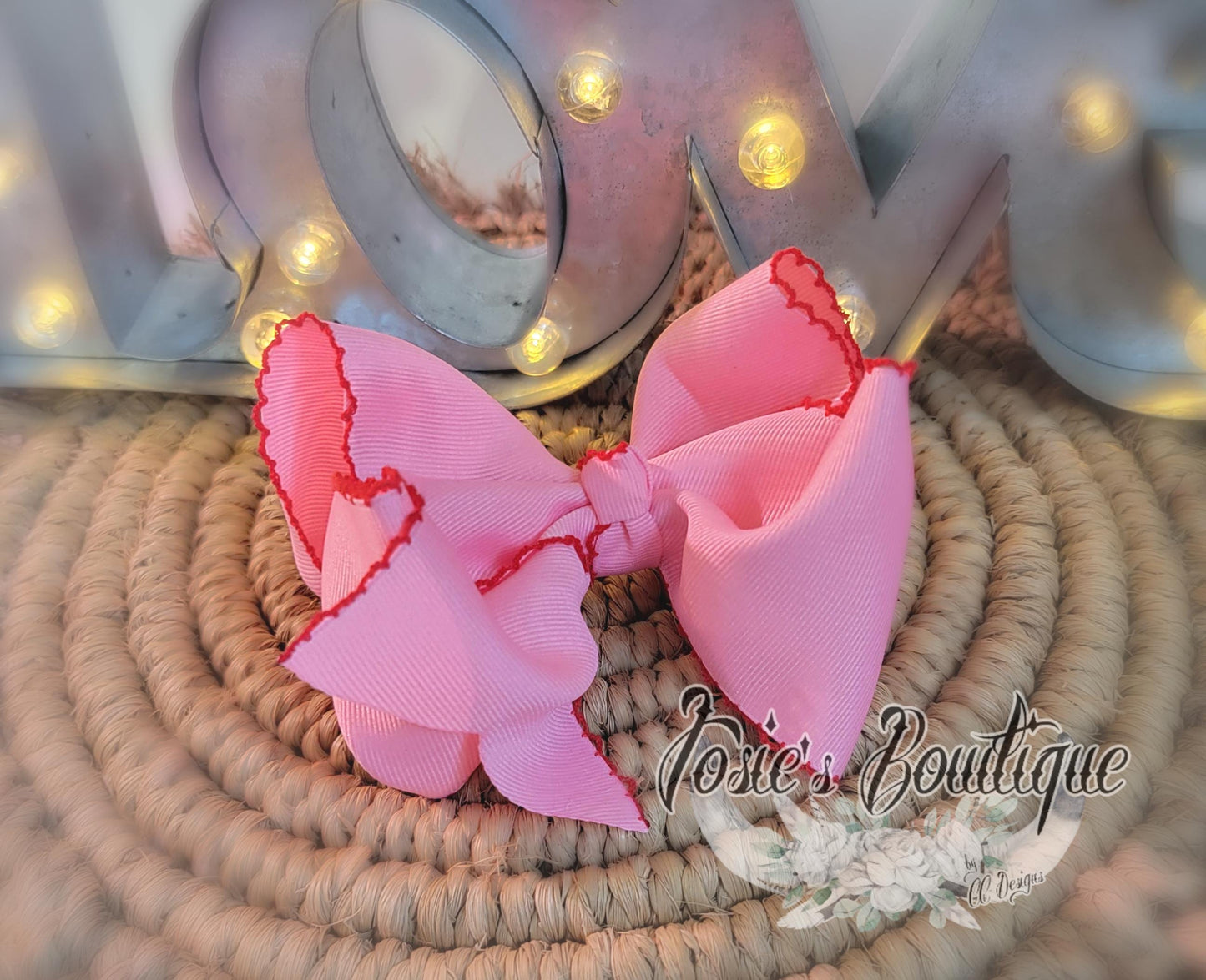 Beautiful Moonstitch Boutique Bows • Stacked Boutique Bows on Nylon or Clip • Gorgeous Baby Bows made with Love  • 2.25" Grossgrain