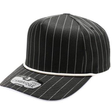 3D Puff Embroidered  Pinstripe Rope Hat
