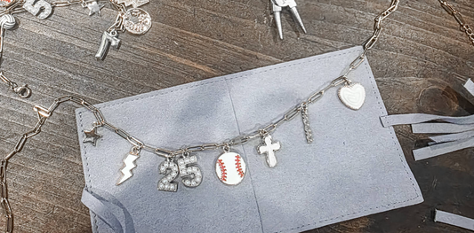 18k Gold Personalized Sport Mama Charm Necklace