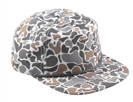 Youth & Adult Camo Flatbill Rope Hat