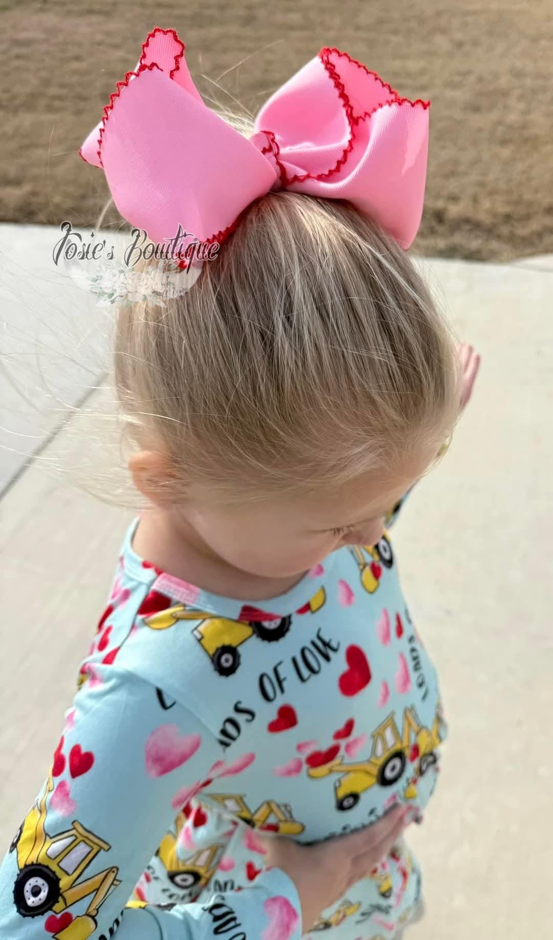 Beautiful Moonstitch Boutique Bows • Stacked Boutique Bows on Nylon or Clip • Gorgeous Baby Bows made with Love  • 2.25" Grossgrain