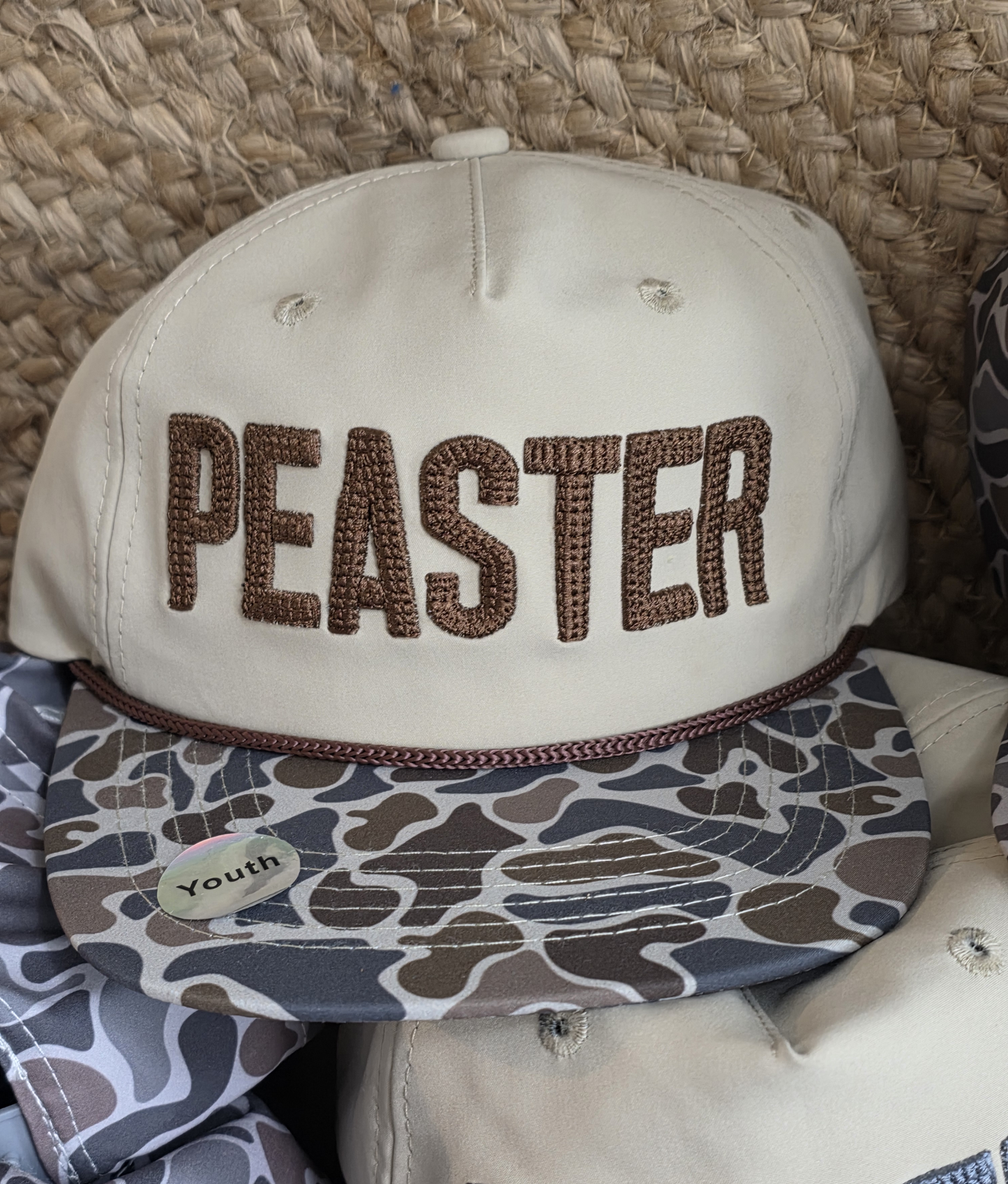 Youth & Adult Camo Flatbill Rope Hat