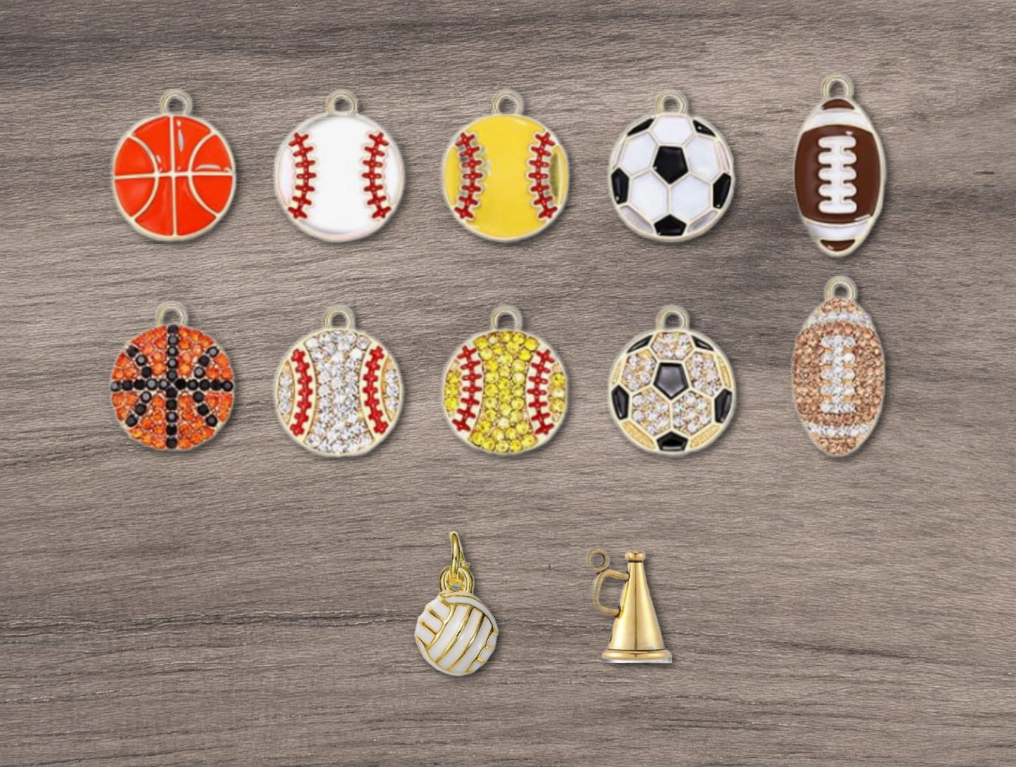 18k Gold Personalized Sport Mama Charm Necklace