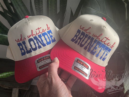 RWB Blonde & Brunette Caps❤️