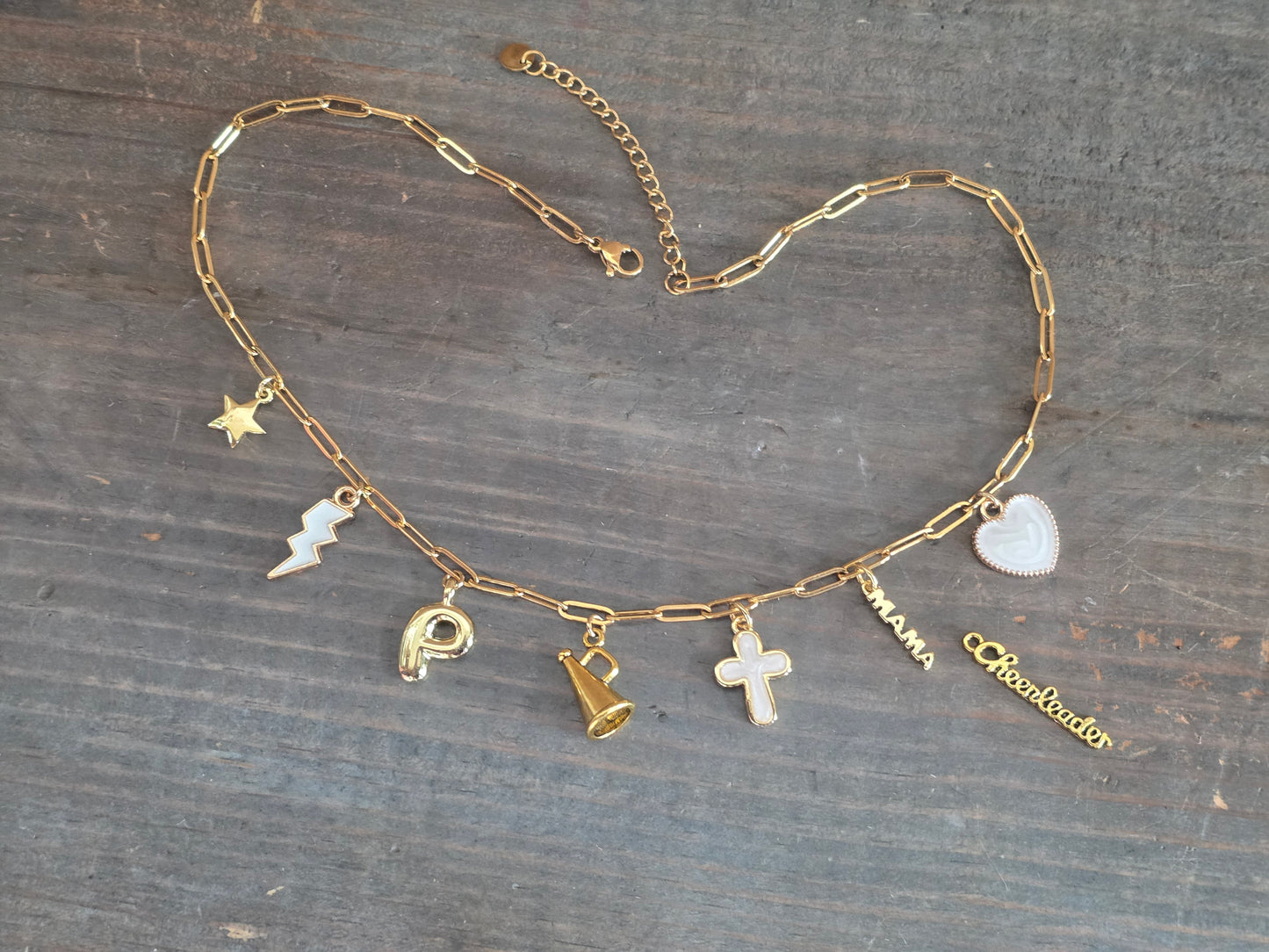 Peaster Cheer Booster Charm Necklace