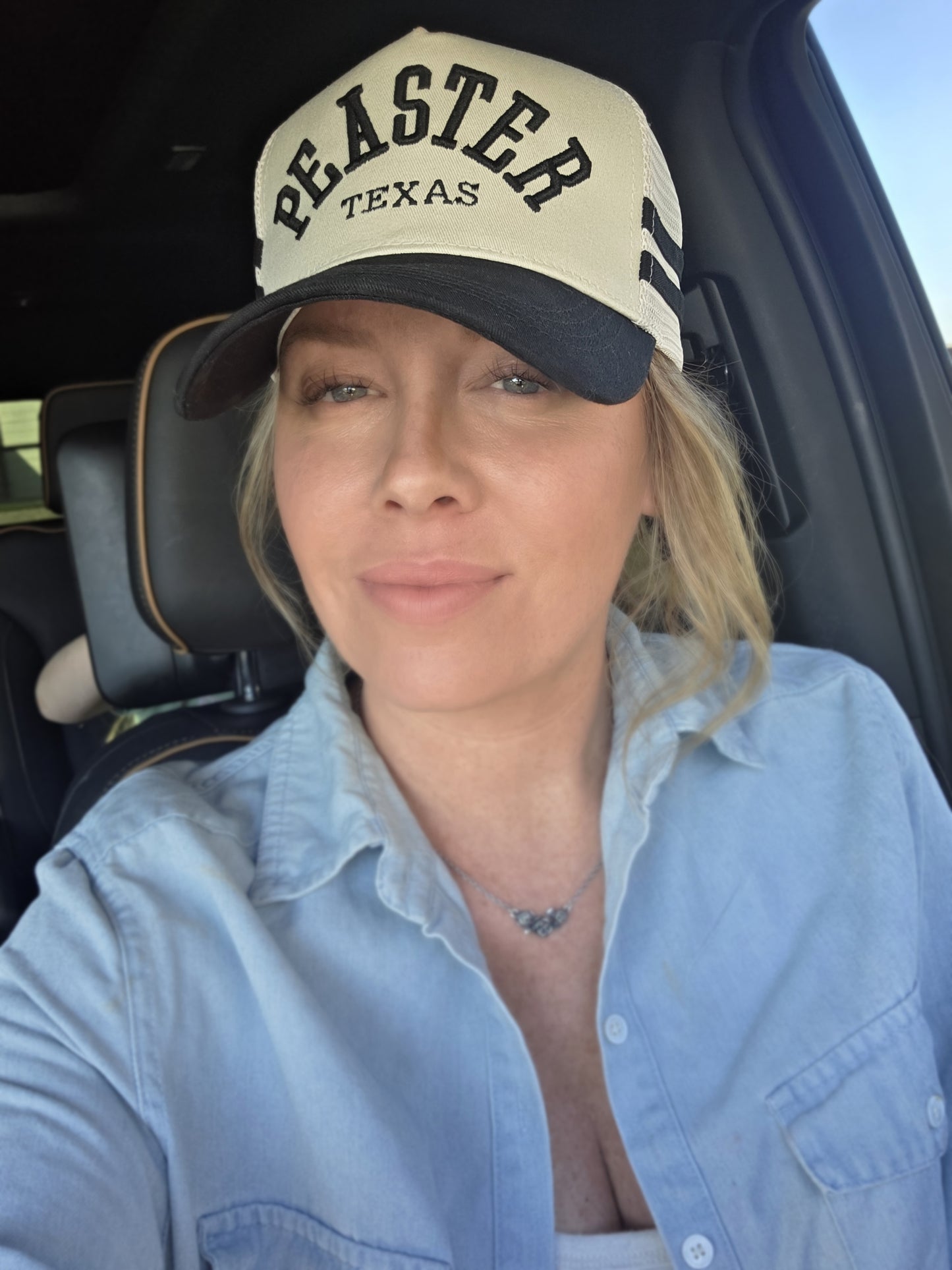 Double-Striped Puff Embroidered Hat