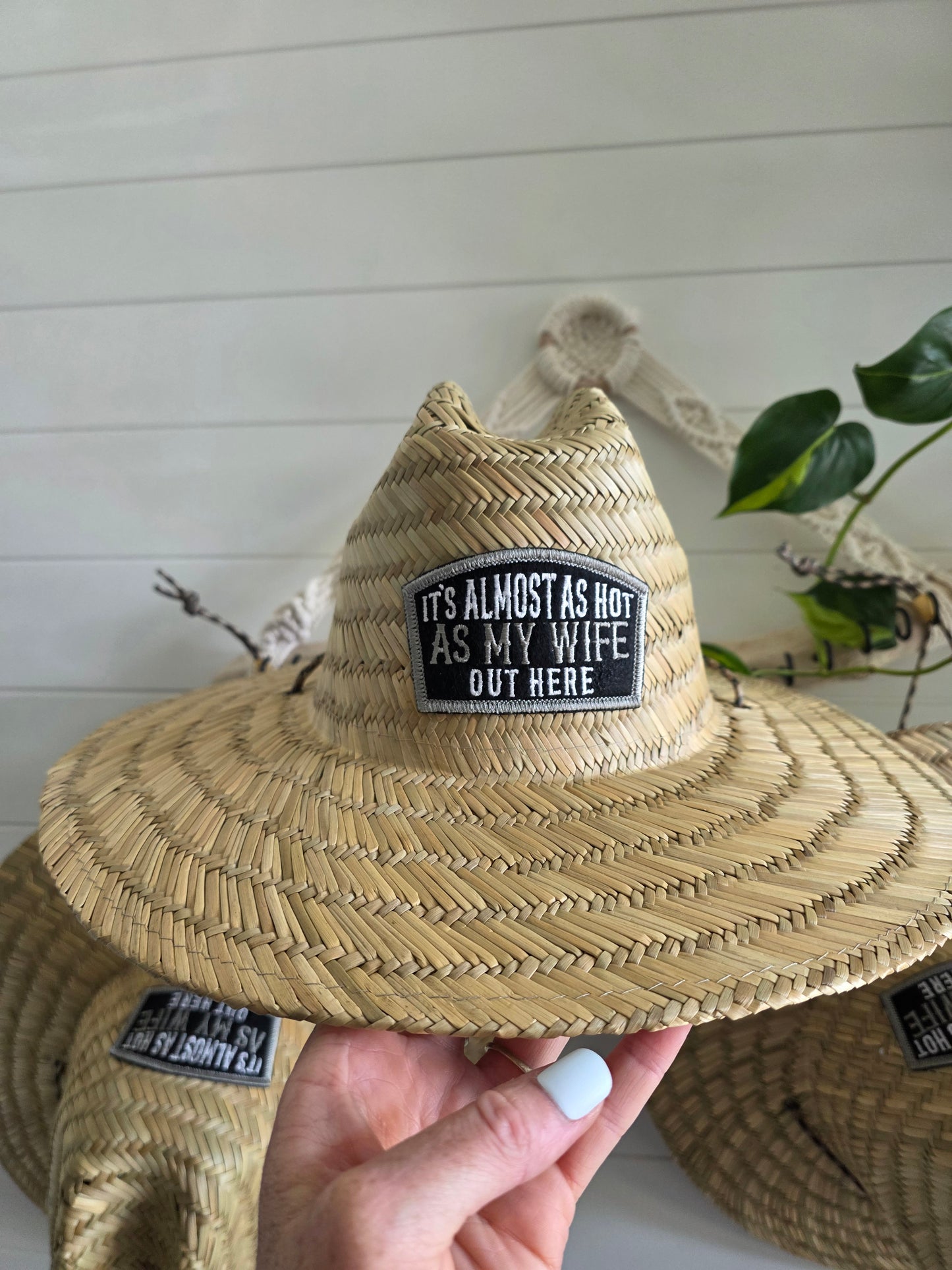 It's Almost as Hot as My Wife Out Here, Large Straw Hat