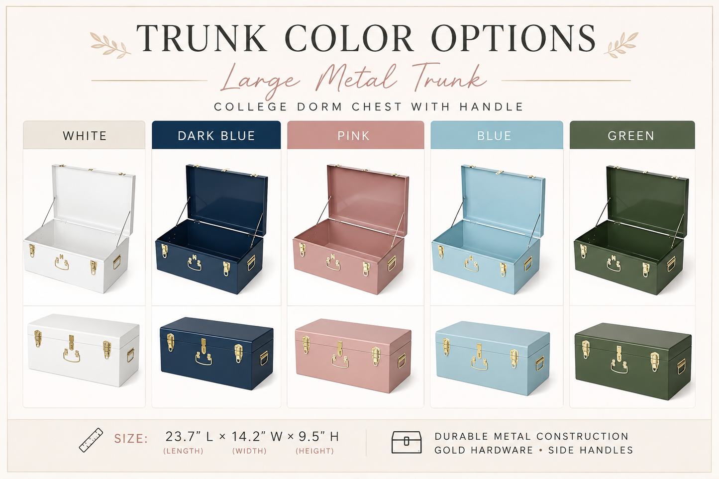 Personalized Embroidered Forever Keepsake Trunk