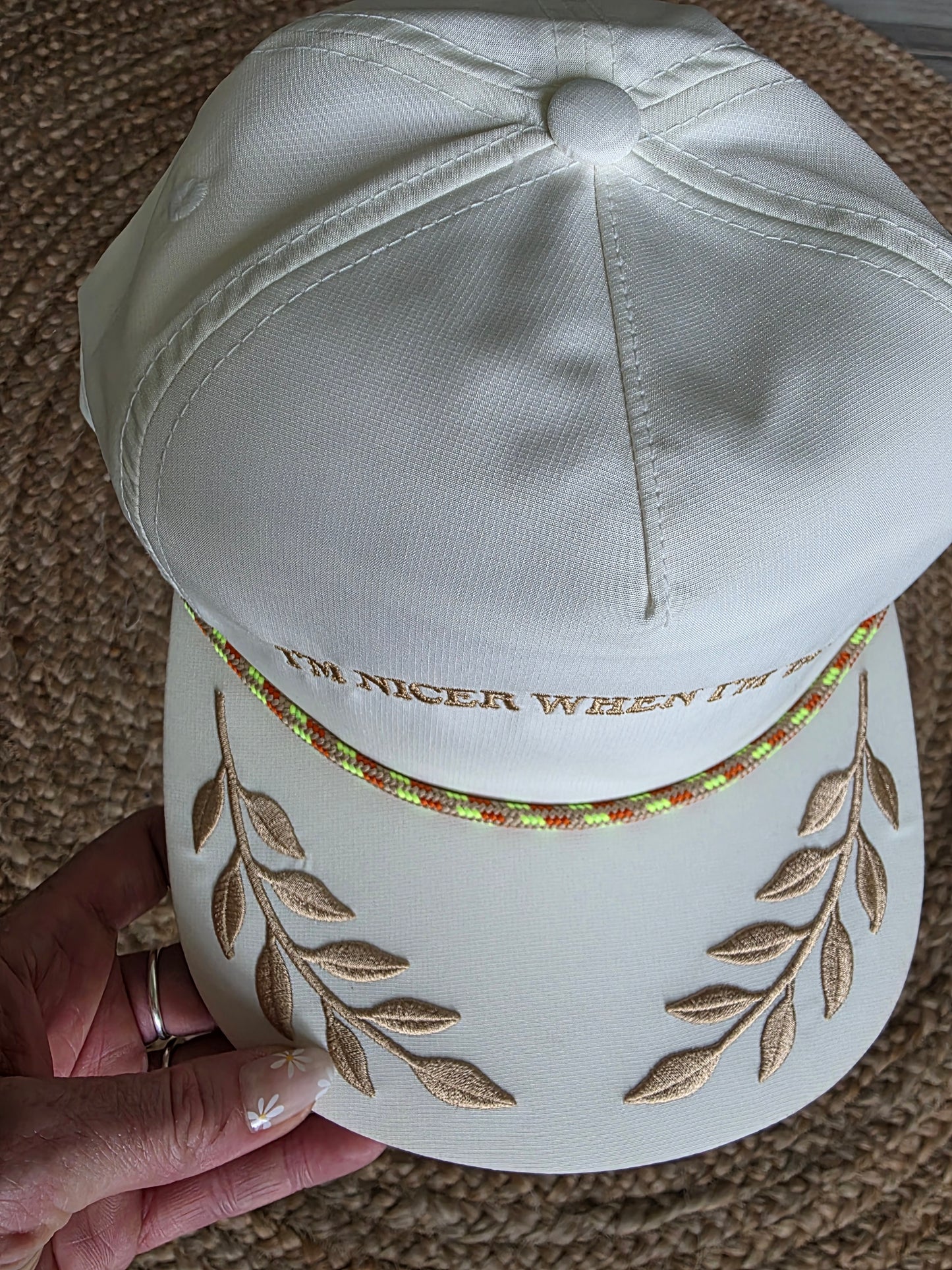 I'm Nicer When I'm Tan Embroodered Hat