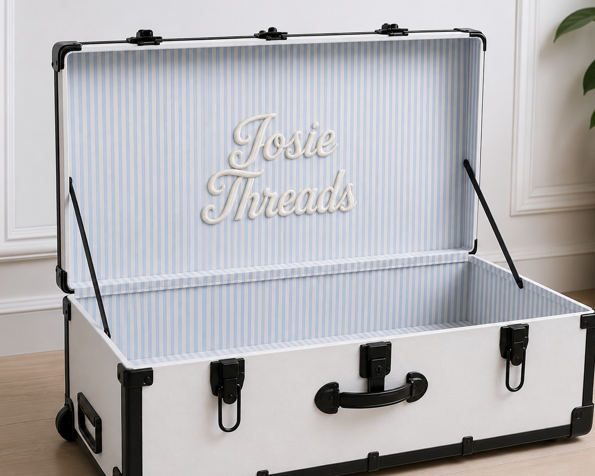 Personalized Embroidered Forever Keepsake Trunk