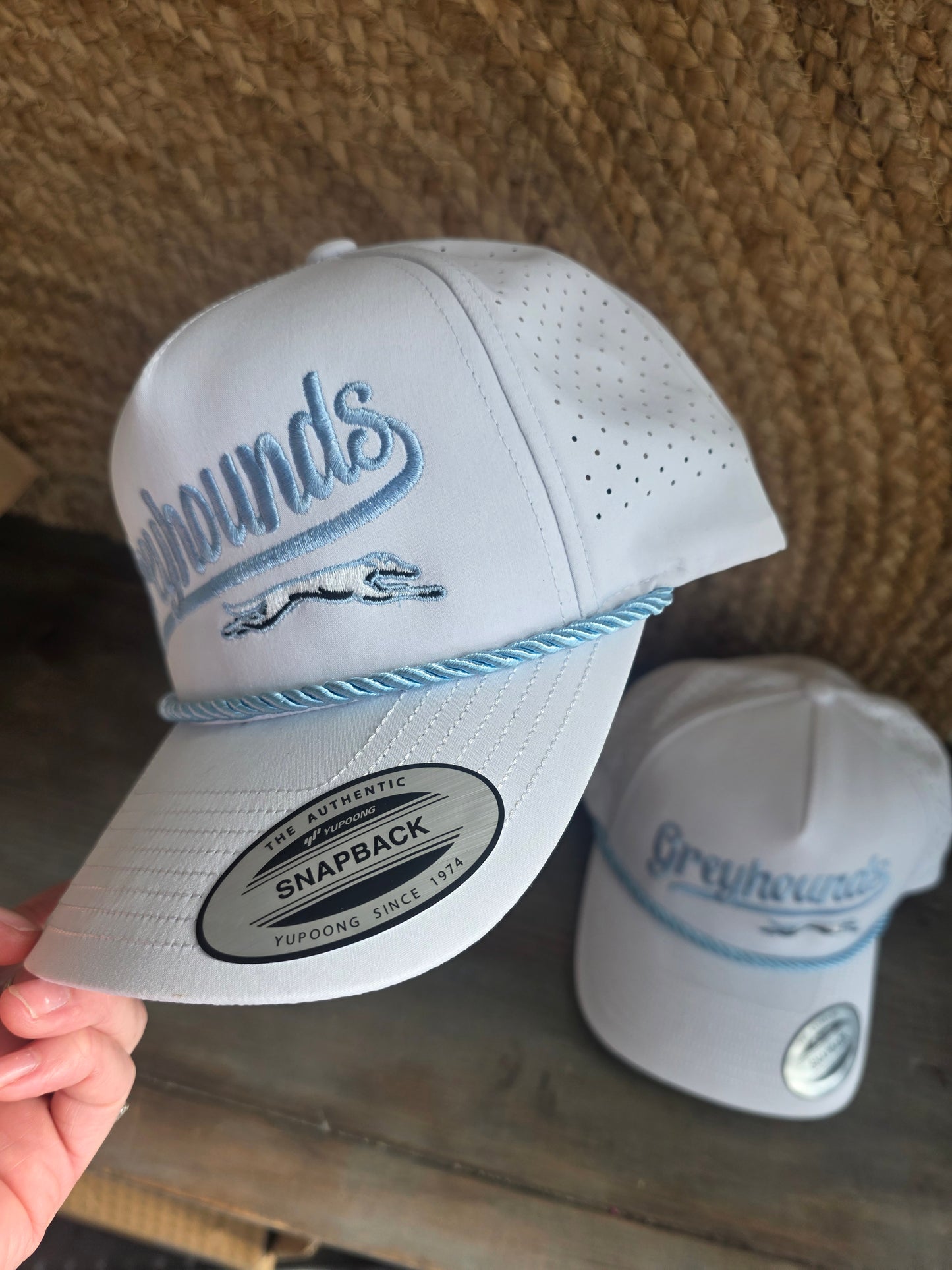 Classics Perferated Light Blue Rope Hat
