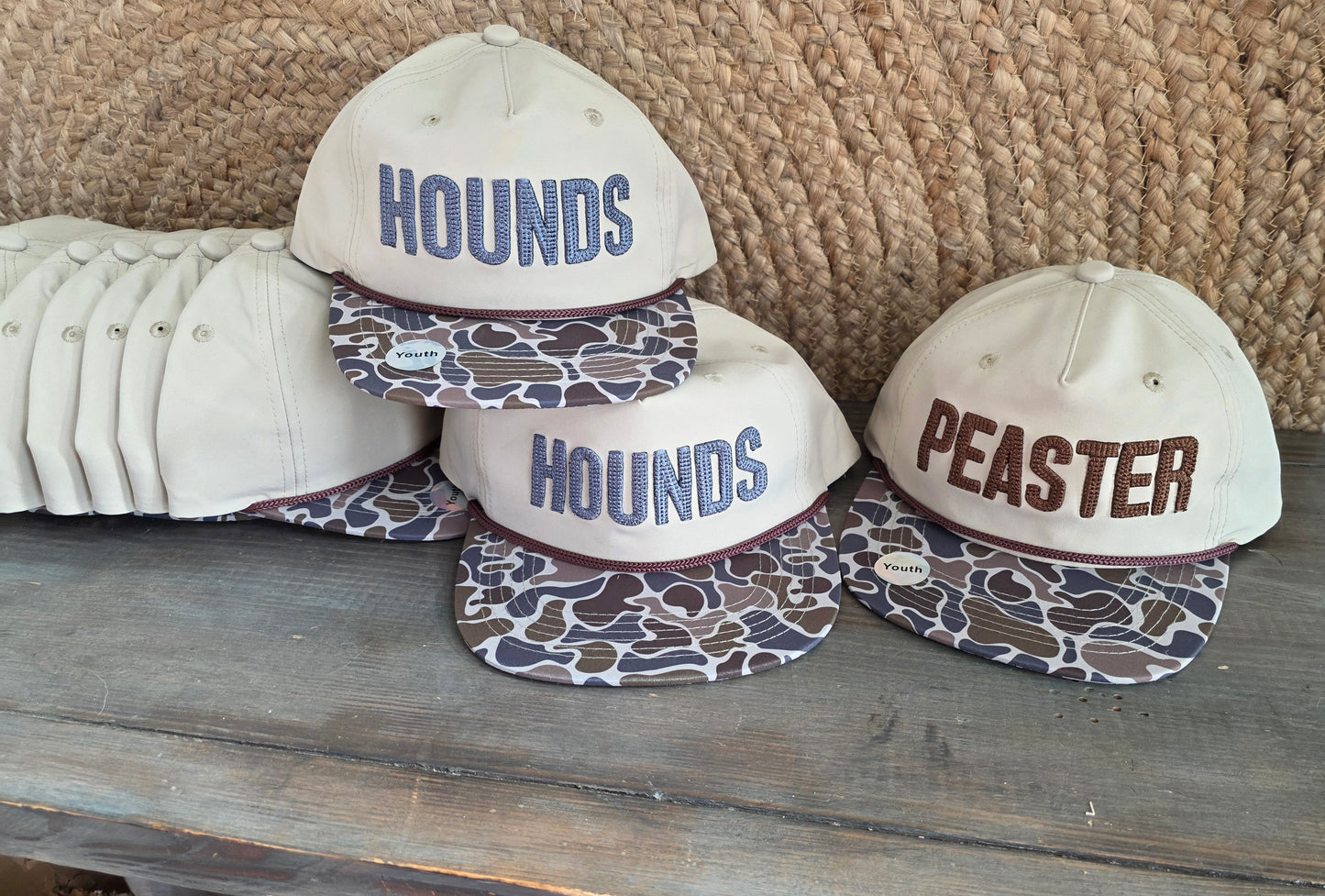 Youth & Adult Camo Flatbill Rope Hat