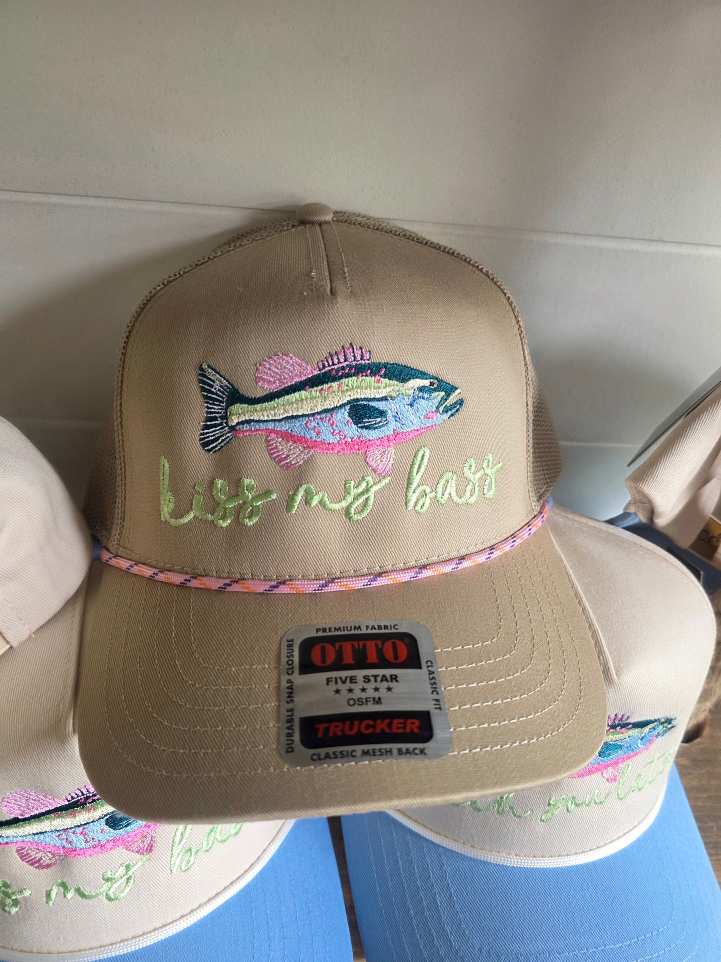 Preppy Bass Embroidered Snapback Rope Hat