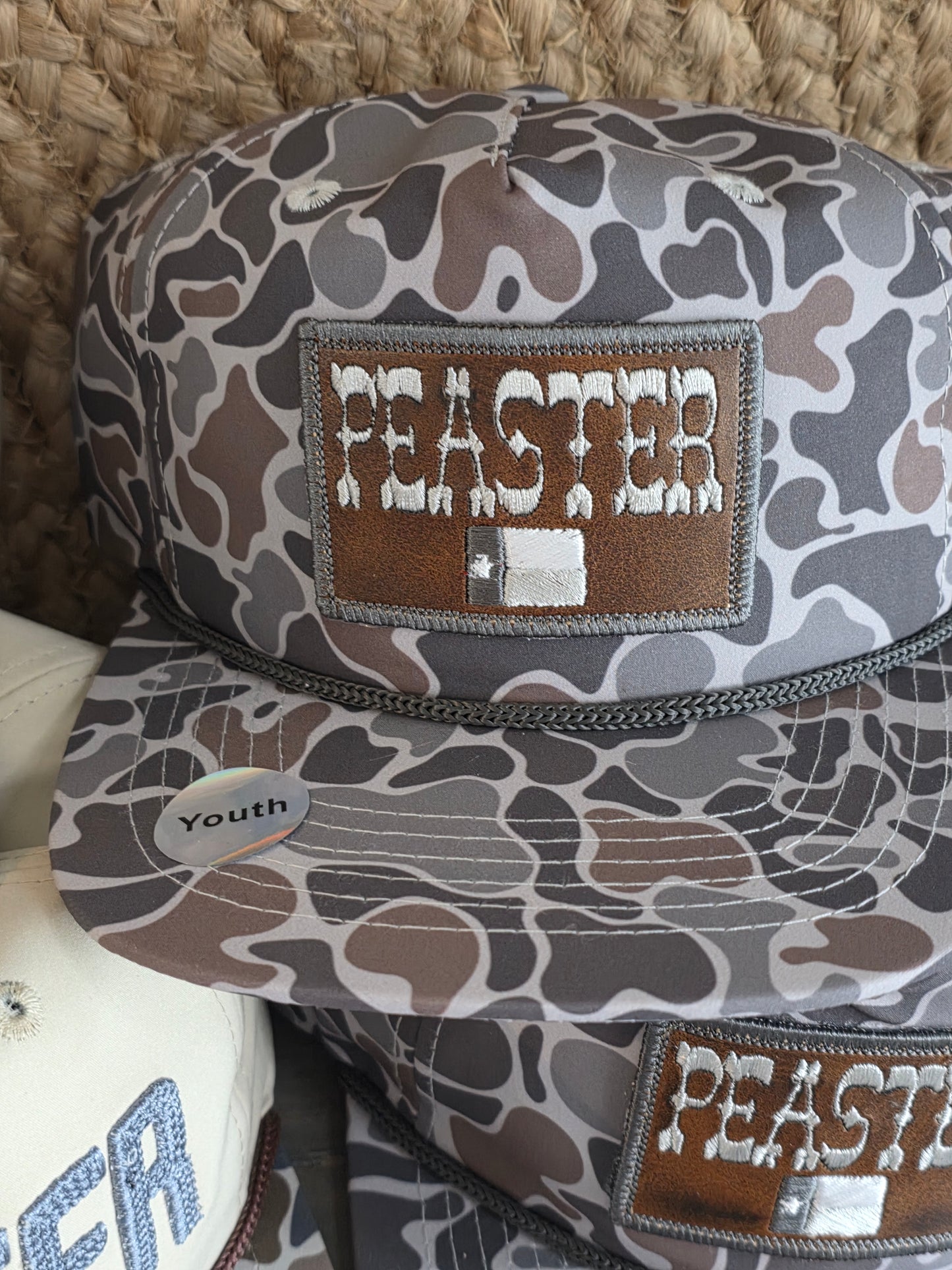 Youth & Adult Camo Flatbill Rope Hat