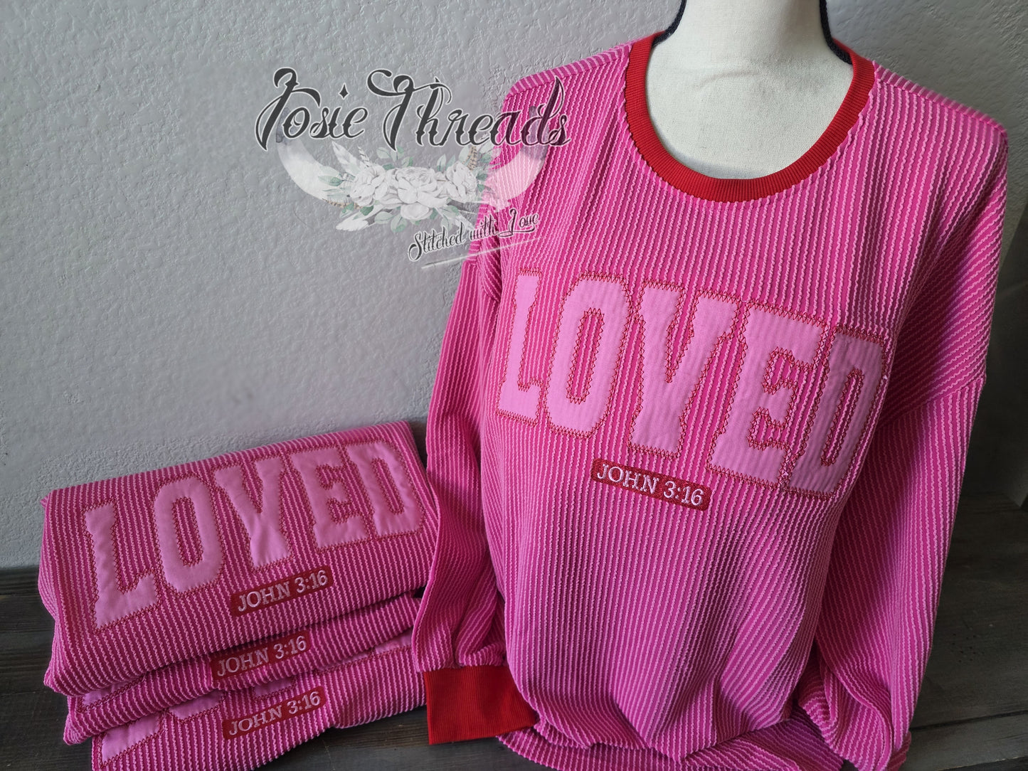 LOVED John 3:16, Long Sleeve Women's Shirt