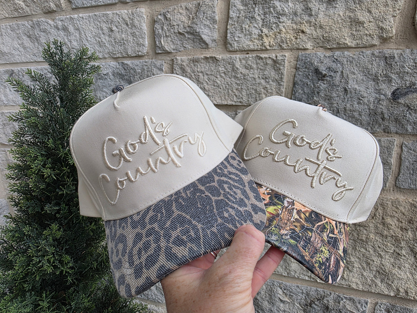 God's Country 3d Puff Camo and Leopard Hats
