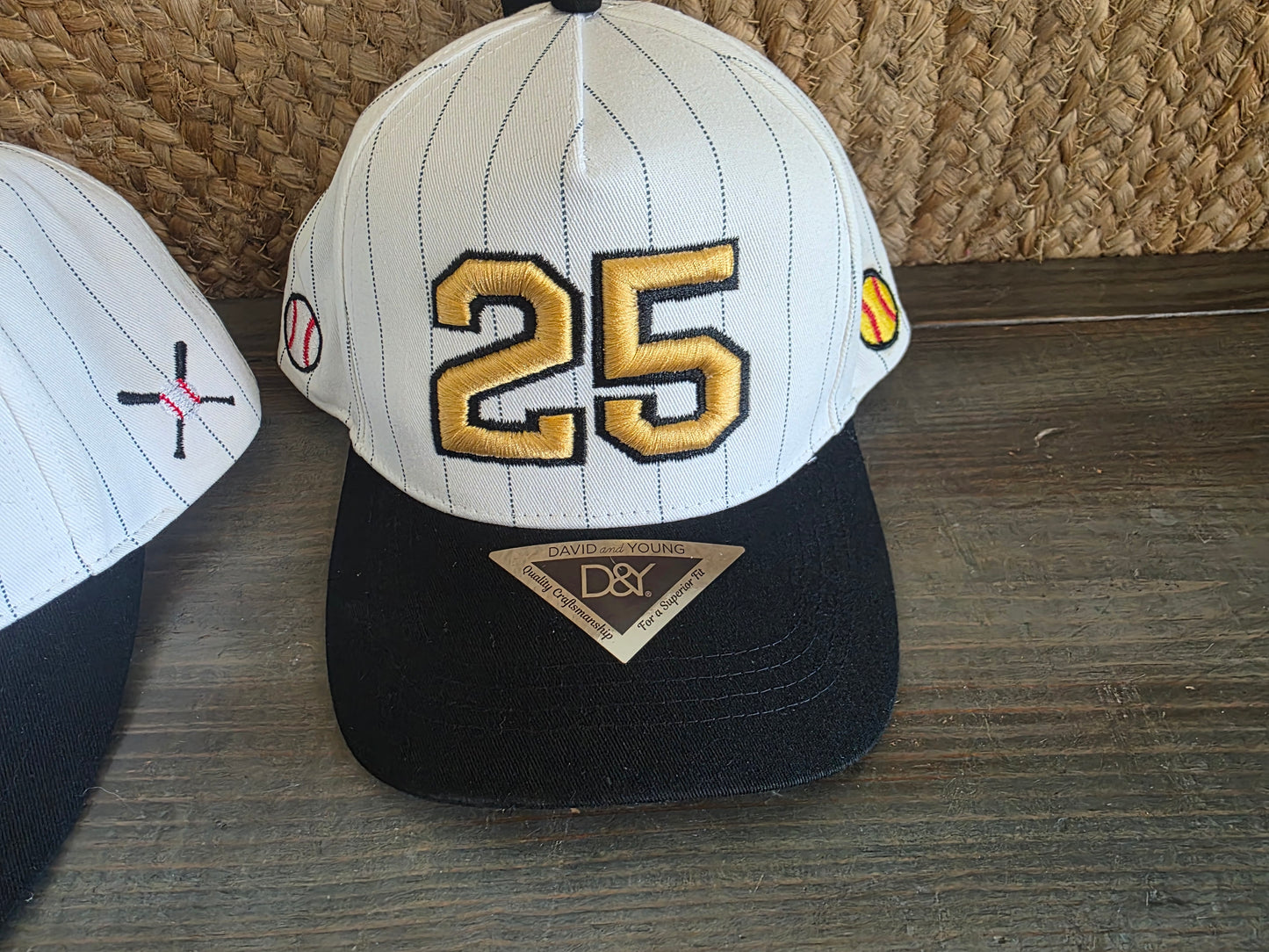 Pinstripe Personalized Player Number Hat