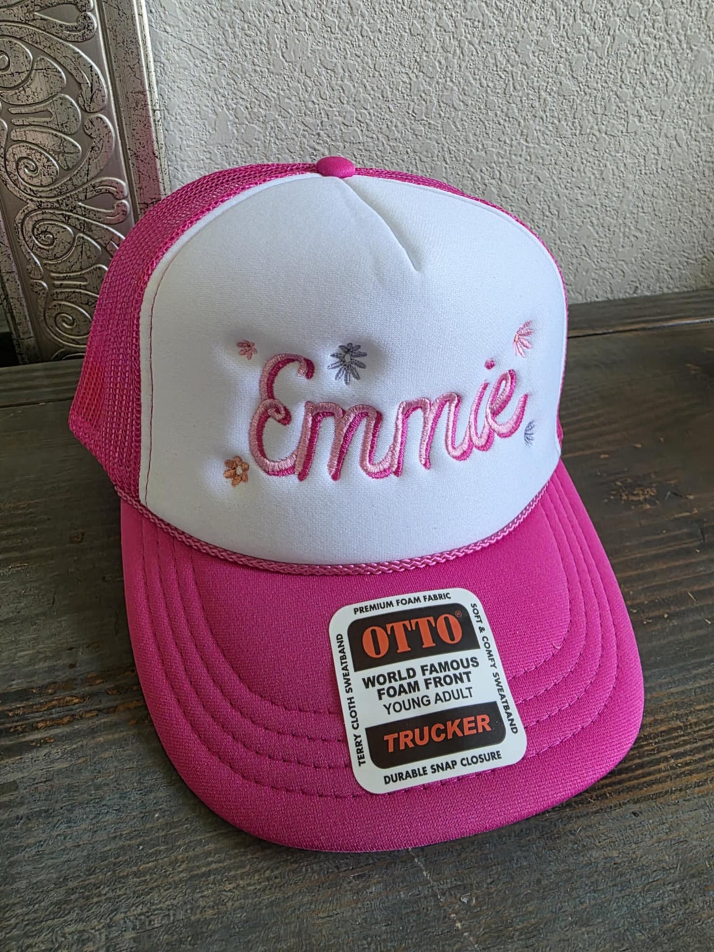Custom Girl's Pink Trucker Hat