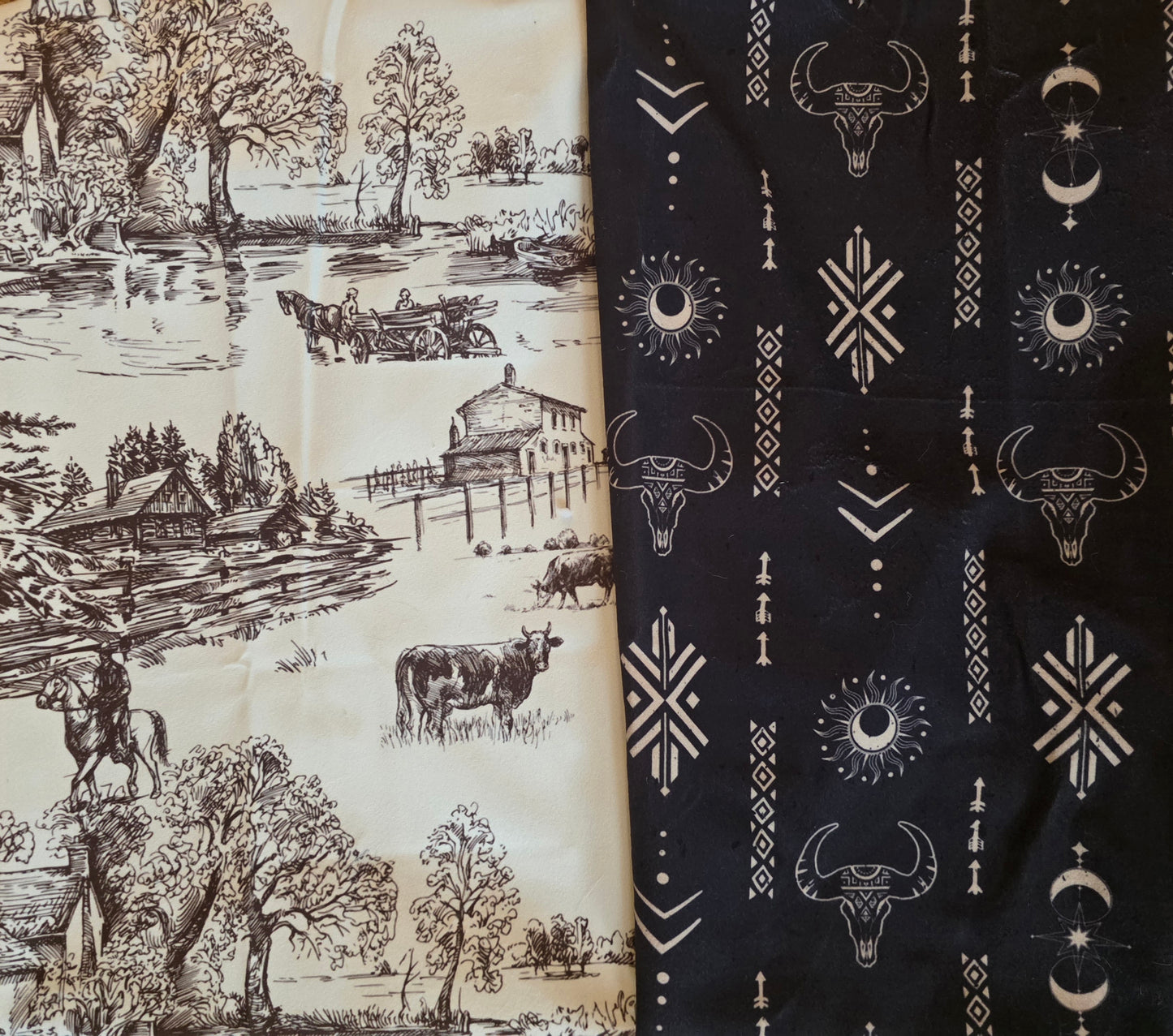 Custom Embroidered Western Applique, Soft Corded Long Sleeve