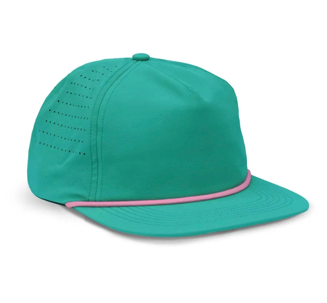 Personalized Initial Font, Summer Hat - with Side Embroidery