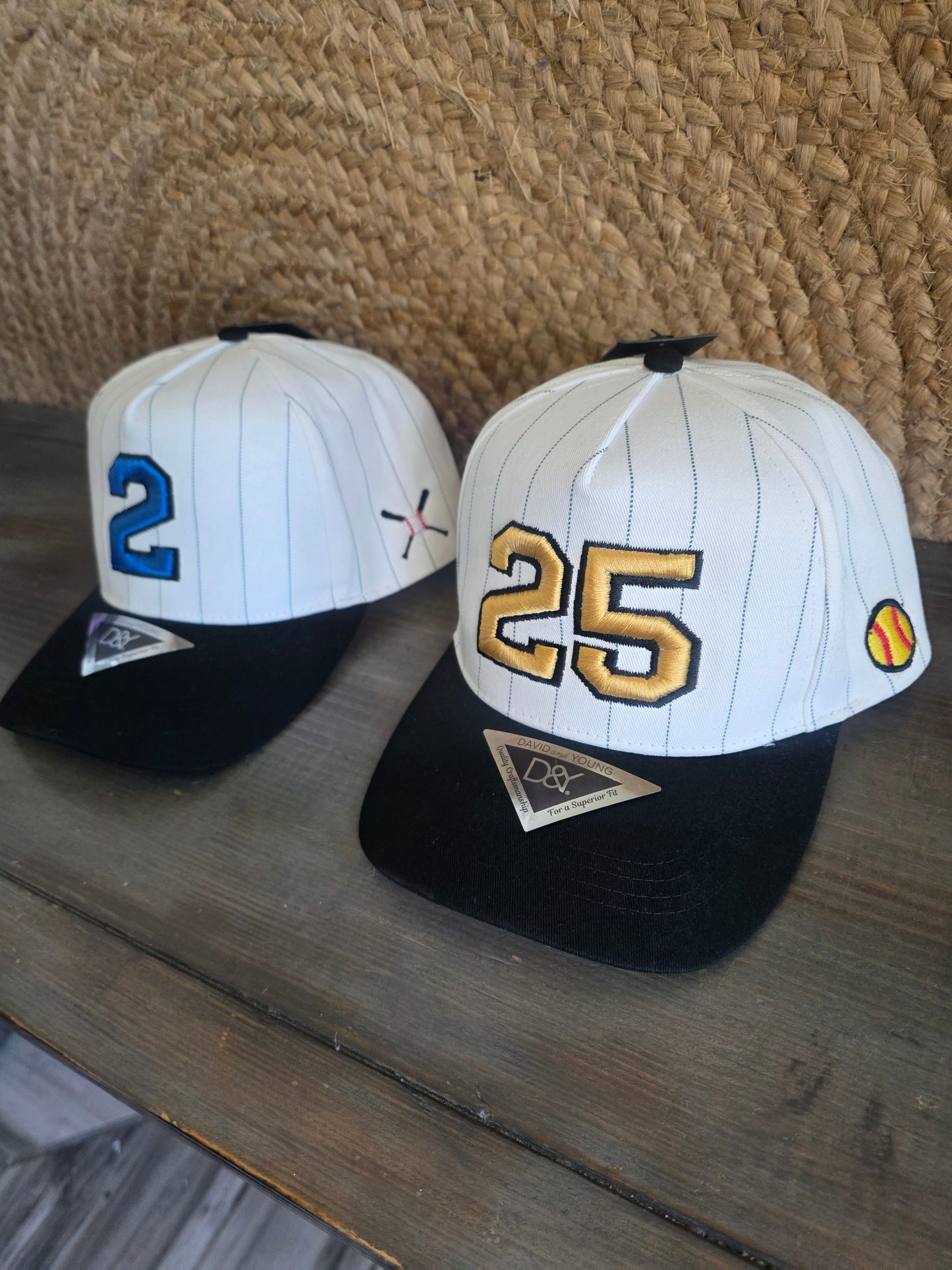 Pinstripe Personalized Player Number Hat