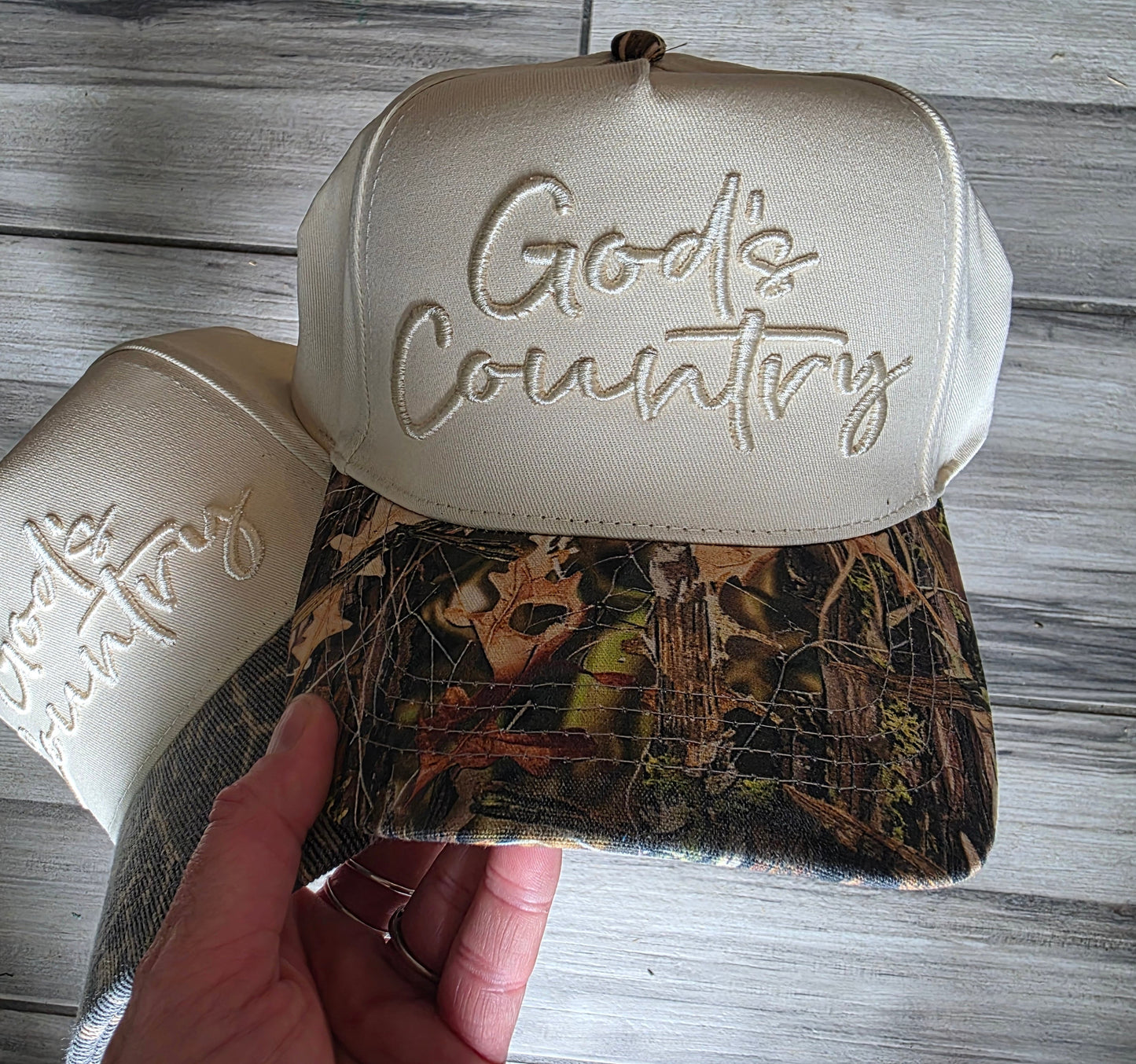 God's Country 3d Puff Camo and Leopard Hats
