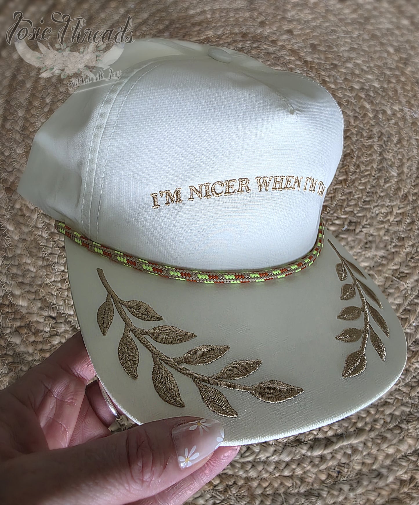 I'm Nicer When I'm Tan Embroodered Hat