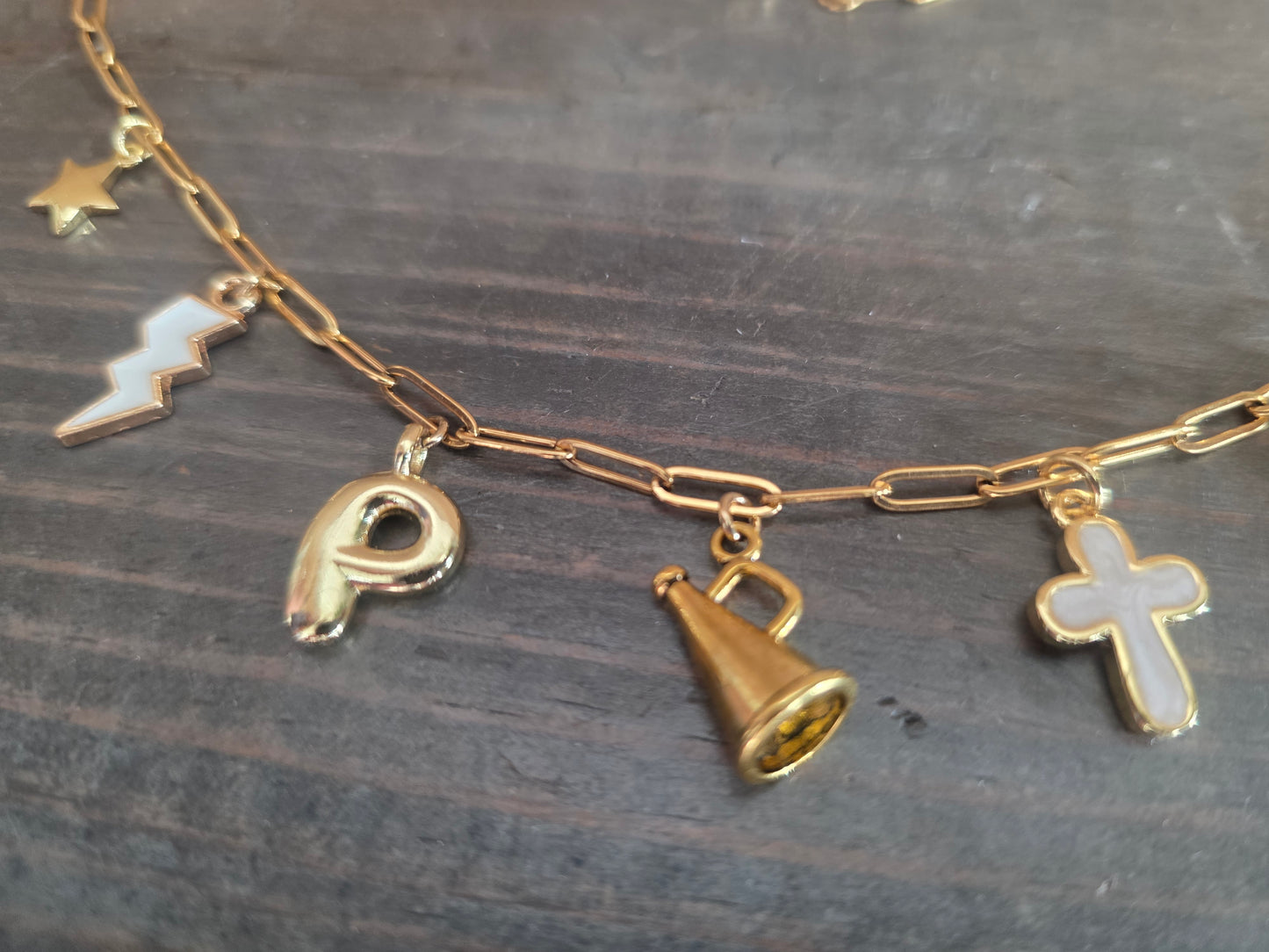 Peaster Cheer Booster Charm Necklace