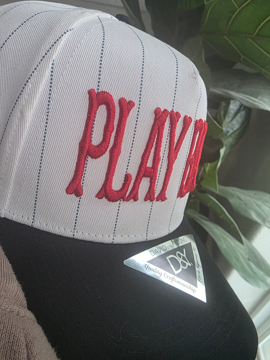 Play Ball 3d Embroidery Pinstripe Hat