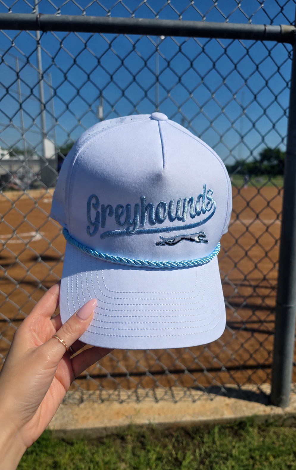 Classics Perferated Light Blue Rope Hat