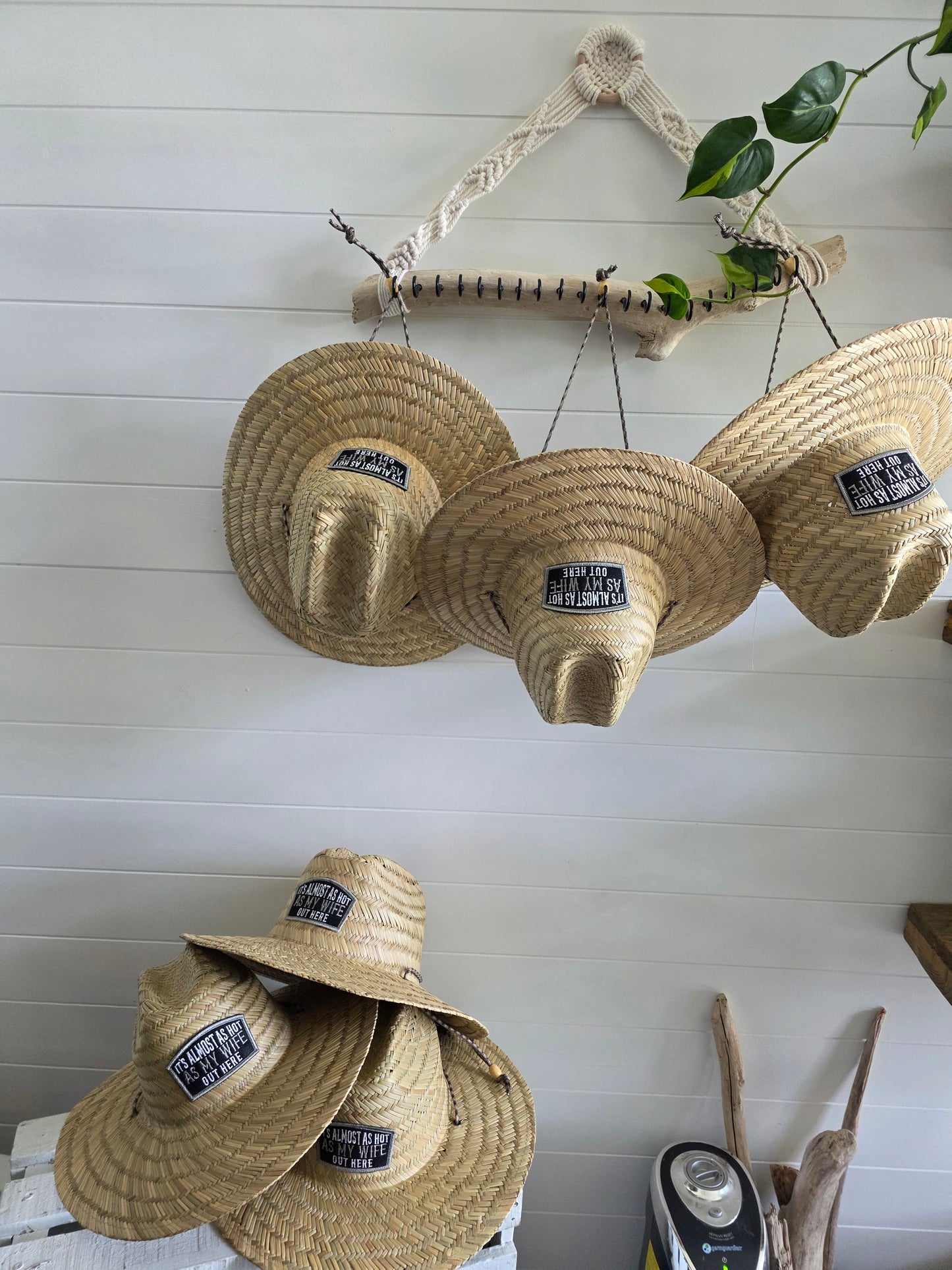 It's Almost as Hot as My Wife Out Here, Large Straw Hat