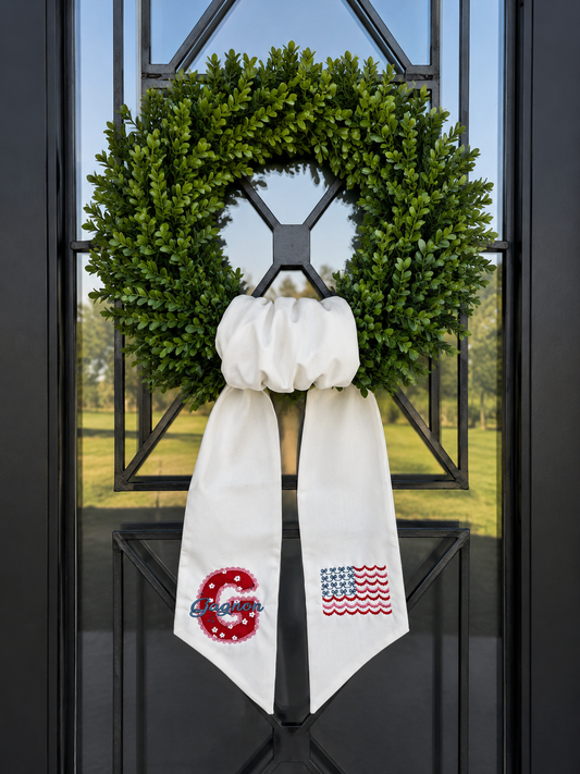 Patriotic Wreath Sash