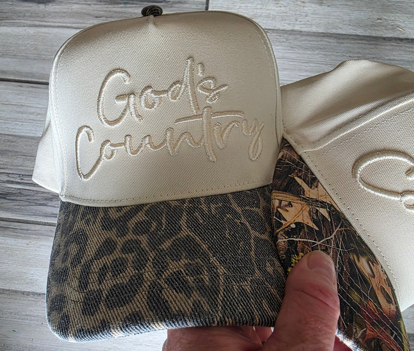 God's Country 3d Puff Camo and Leopard Hats