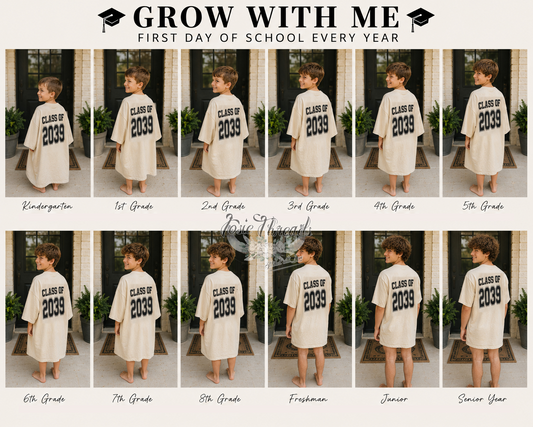 "Grow With Me" & "Class of.." Comfort Colors Shirt